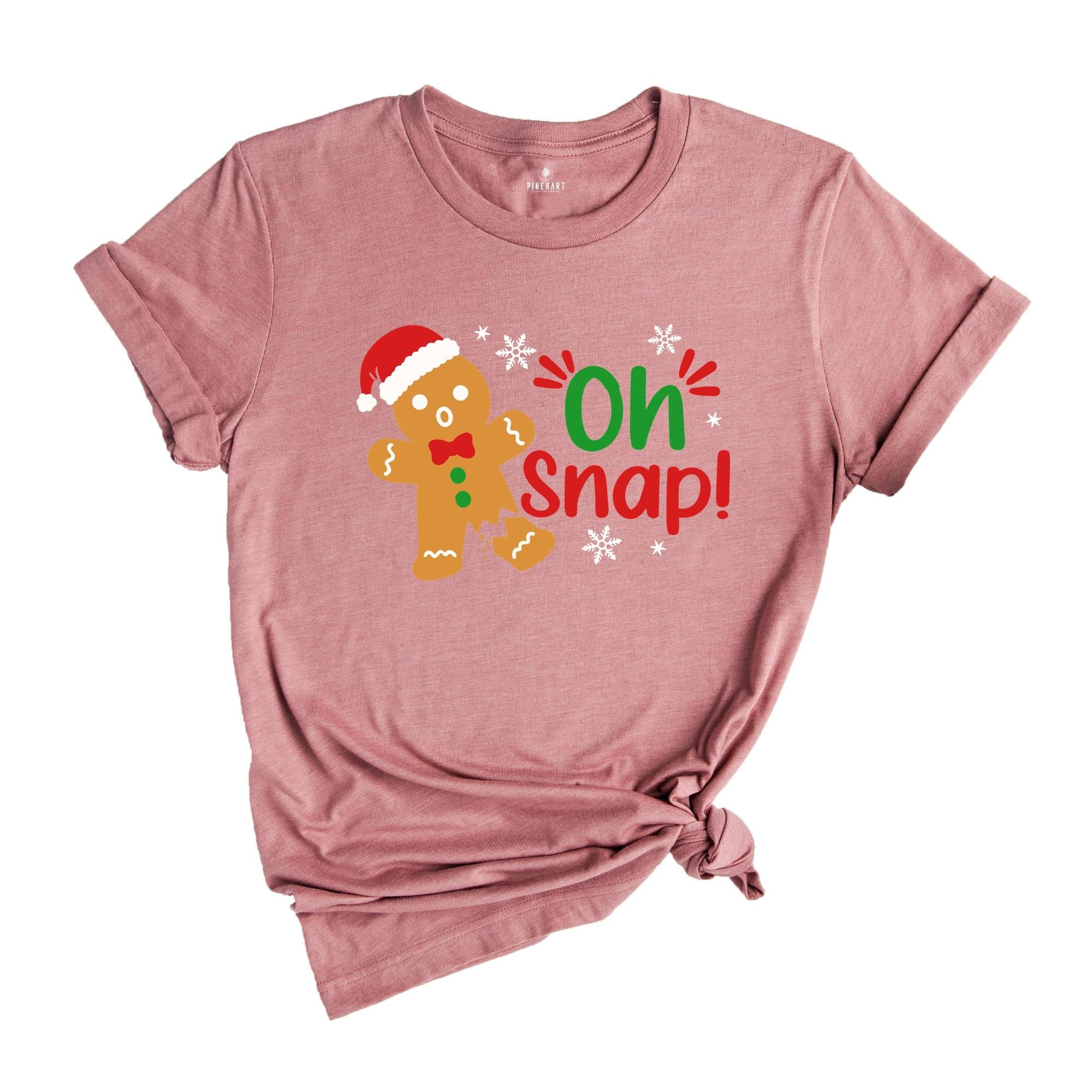 Oh Snap Gingerbread Shirt, Funny Broken Gingerbread, Holiday Apparel, Cookie Christmas T-Shirt, Funny Christmas Outfit