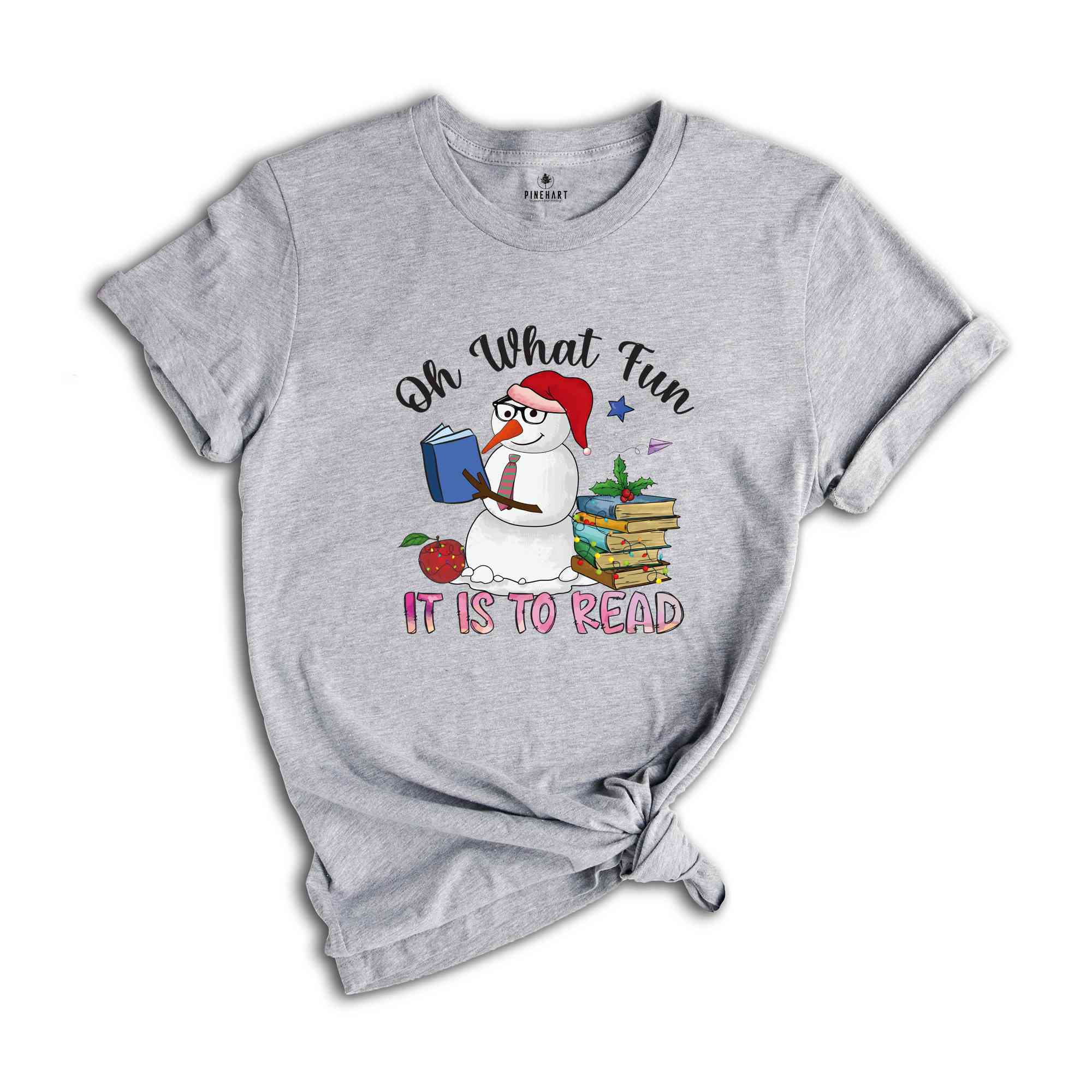 Oh What Fun It Is To Read Shirt, Snowman T-Shirt, Christmas Teacher Shirt, Holiday Shirt, Christmas Librarian, Book Lover Shirt