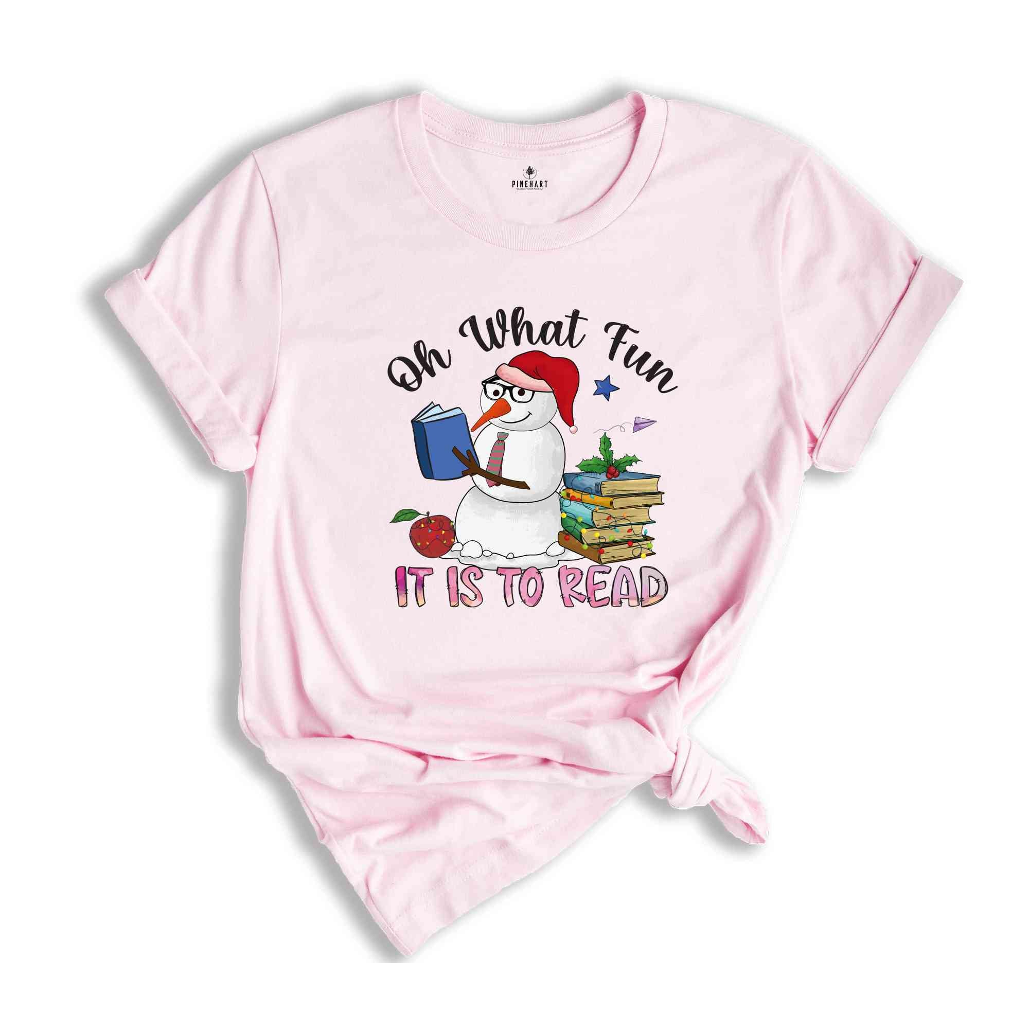 Oh What Fun It Is To Read Shirt, Snowman T-Shirt, Christmas Teacher Shirt, Holiday Shirt, Christmas Librarian, Book Lover Shirt