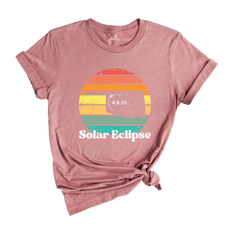 Oklahoma Solar Eclipse T-Shirt, April 8 2025 Solar Eclipse, Total Solar Eclipse Apparel, Solar Eclipse Shirt