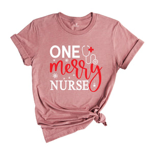 One Merry Nurse Shirt, Christmas Shirts for Nurses, Nursing School Shirt, Nursing School Gift, Christmas Gift for Nurse