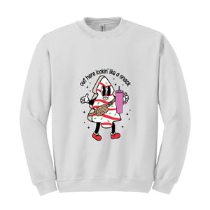 Out Here Lookin Like A Snack Sweatshirt, Boojee Christmas Sweater, Christmas Tree Cake Hoodie, Funny Christmas Gift, Holiday Sweatshirt