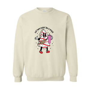 Out Here Lookin Like A Snack Sweatshirt, Boojee Christmas Sweater, Christmas Tree Cake Hoodie, Funny Christmas Gift, Holiday Sweatshirt
