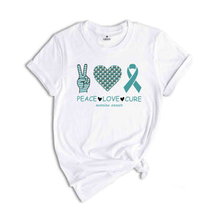 Ovarian Cancer Shirt, Support Shirt, Ovarian Cancer Patient Gift, Heart Shirts, Cancer Survivor Shirt, Cancer Awareness Tee