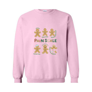 Pain Scale Sweatshirt, Christmas Nurse Hoodie, Funny Christmas Hoodie, Gingerbread Man Hoodie, Nurse Triage Hoodie, Pain Assessment Hoodie