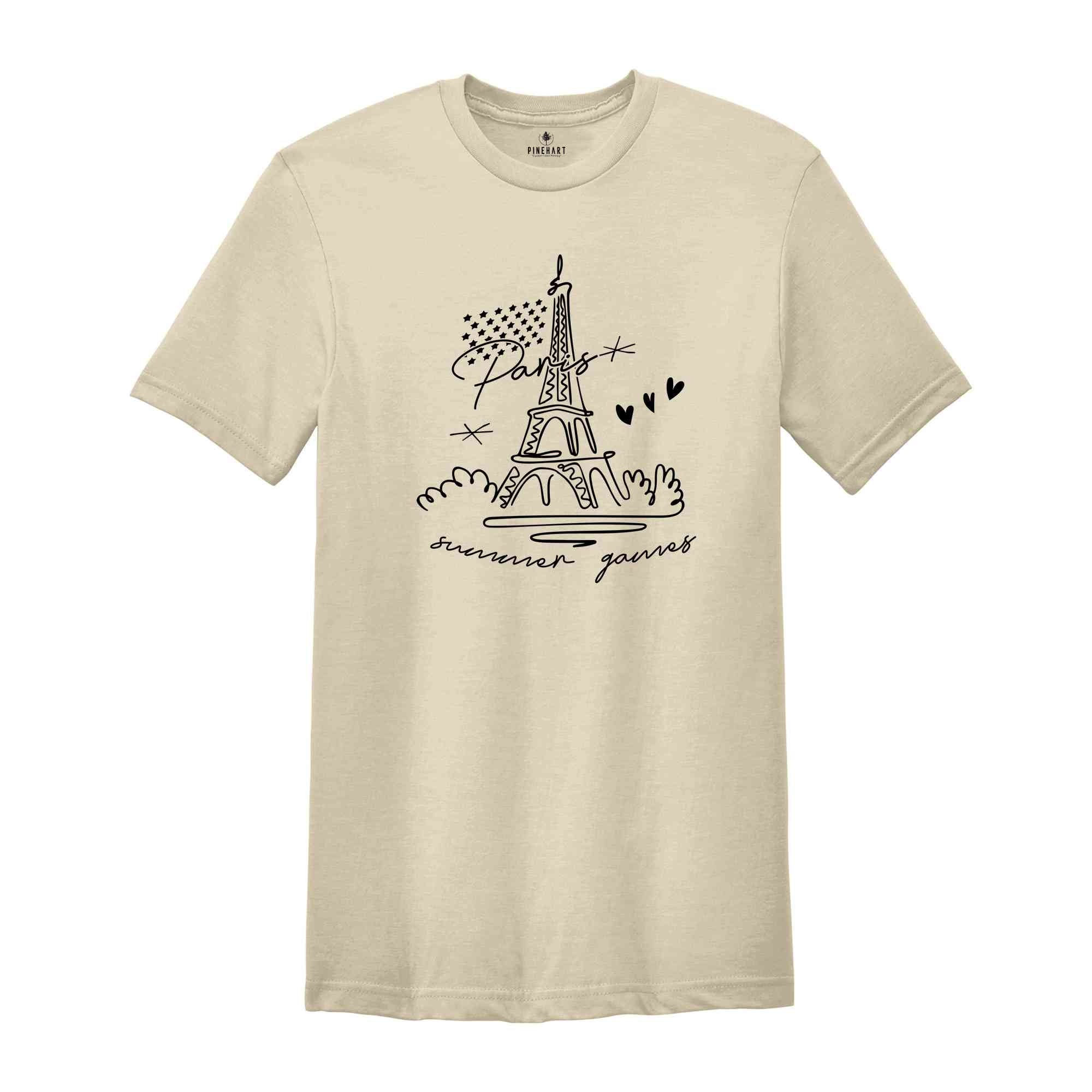 Paris Summer 2025 Shirt, Usa Fan T-shirt, Paris Games Usa Shirt, Paris Summer Games Tee, 2025 Summer Games Shirt, Usa Eiffel Tower Tee