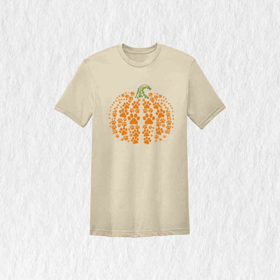 Paw Pumpkin Shirt, Pumpkin Dog Shirt, Dog Fall Shirt, Retro Pumpkin Shirt, Thanksgiving Gift, Pumpkin Season Shirt