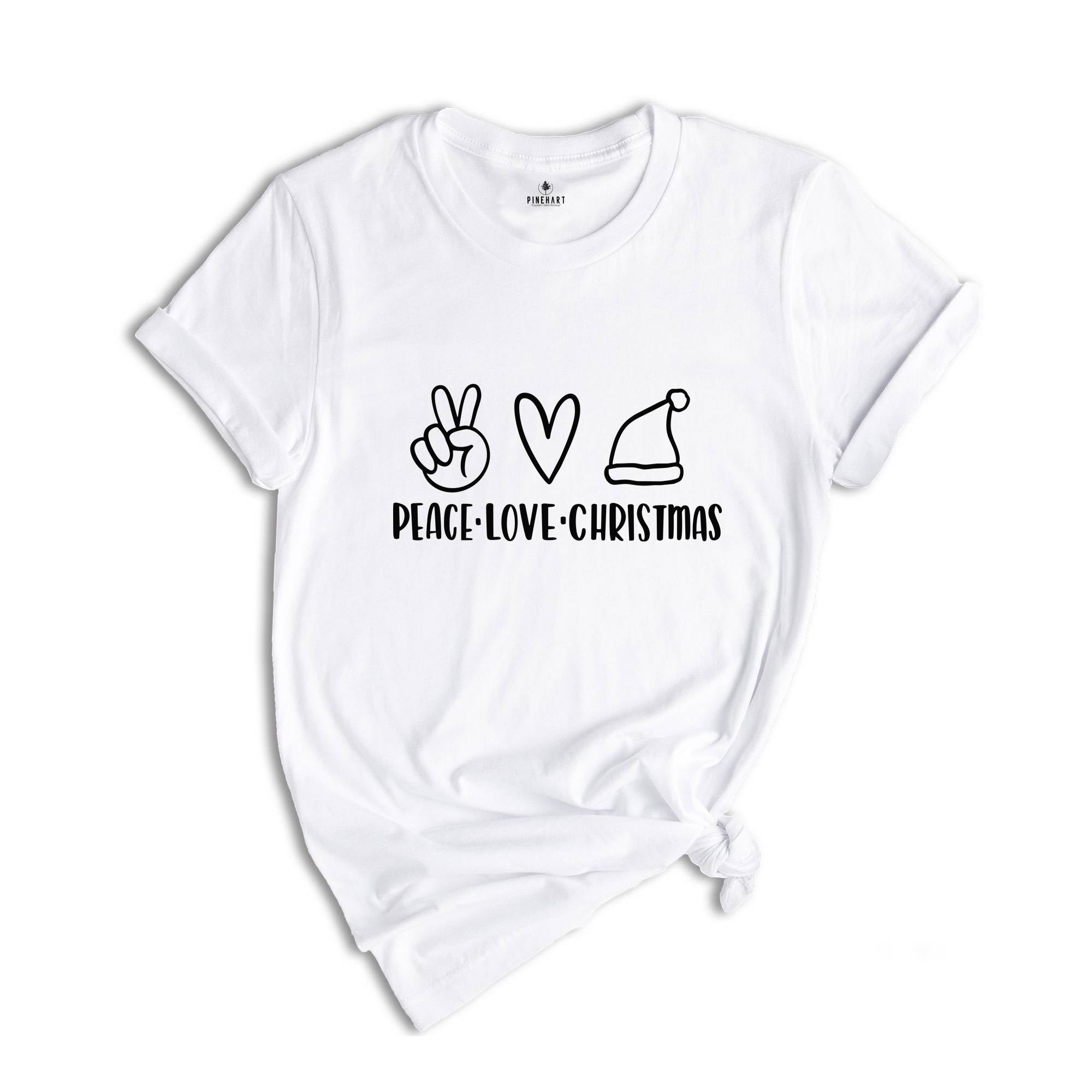 Peace Love Christmas Shirt, Christmas Gift, Christmas Tee, Christmas Top, Gift for Christmas, Funny Christmas Shirt, Christmas Family Shirt