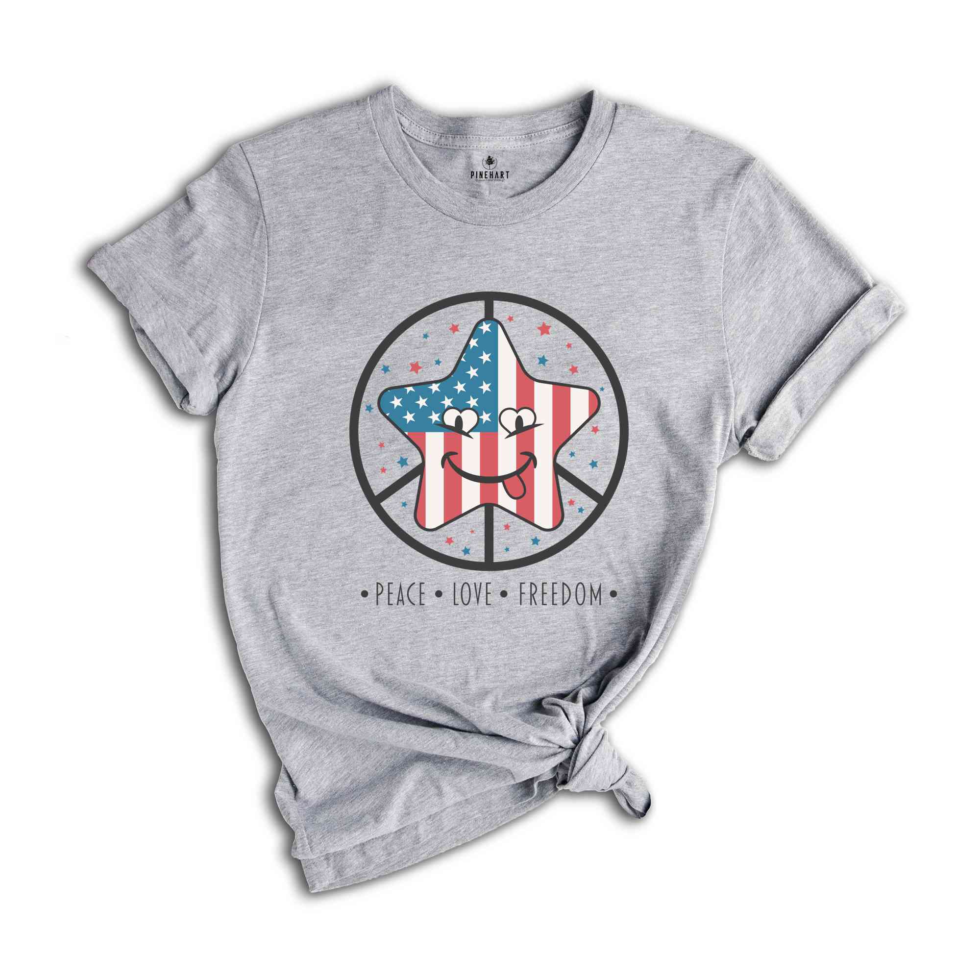 Peace Love Freedom Shirt, America Peace Shirt, Star Shirt, 4th Of July Shirt, America Freedom Shirt, Patriotic Shirt, Republican Shirt