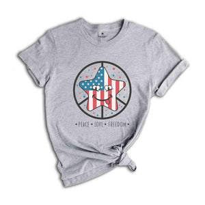 Peace Love Freedom Shirt, America Peace Shirt, Star Shirt, 4th Of July Shirt, America Freedom Shirt, Patriotic Shirt, Republican Shirt