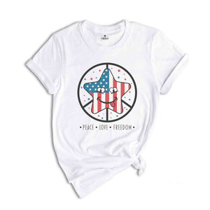 Peace Love Freedom Shirt, America Peace Shirt, Star Shirt, 4th Of July Shirt, America Freedom Shirt, Patriotic Shirt, Republican Shirt