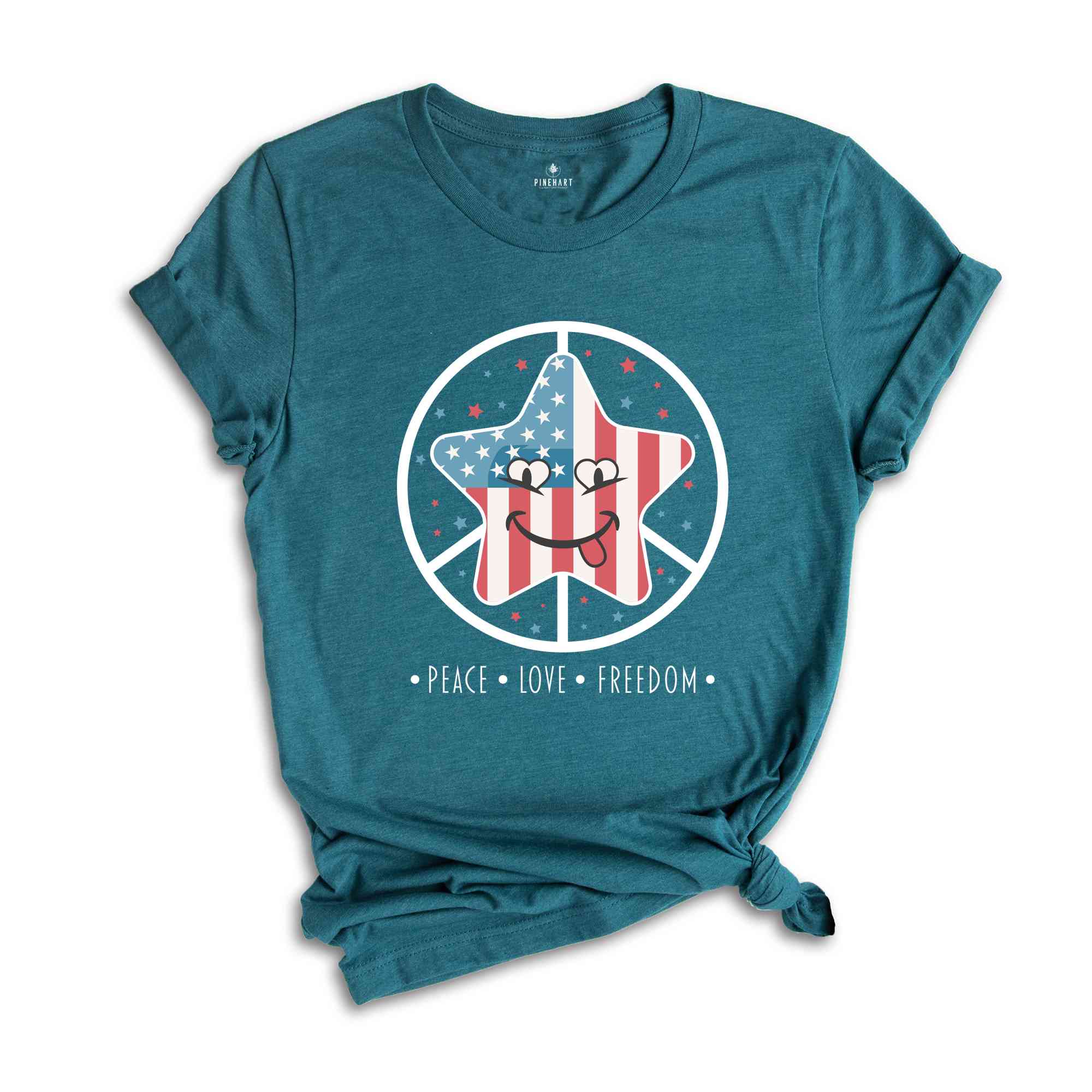 Peace Love Freedom Shirt, America Peace Shirt, Star Shirt, 4th Of July Shirt, America Freedom Shirt, Patriotic Shirt, Republican Shirt