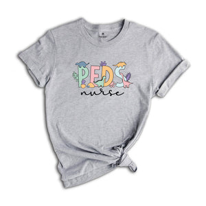 Pediatric Nurse Shirt, Nurse Shirt, Floral Nurse Shirt, Peds Nurse Shirt, Pediatric Shirt, PICU Nurse Shirt, Peds Shirt, Nurse Gift