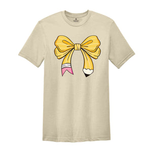 Pencil Bow Shirt, Coquette Teacher Shirt, Coquette Pencil Bow Shirt, Back To School Shirt, Teacher Appreciation Shirt, Teacher Shirt