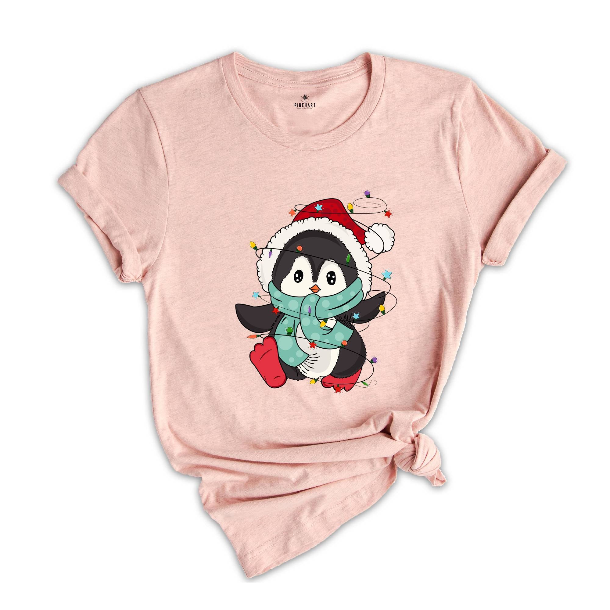 Penguin Christmas T-Shirt, Cute Penguin Shirt, Penguin Lover Tee, Funny Penguin Costume, Penguin Lover Gift, Xmas Pajamas
