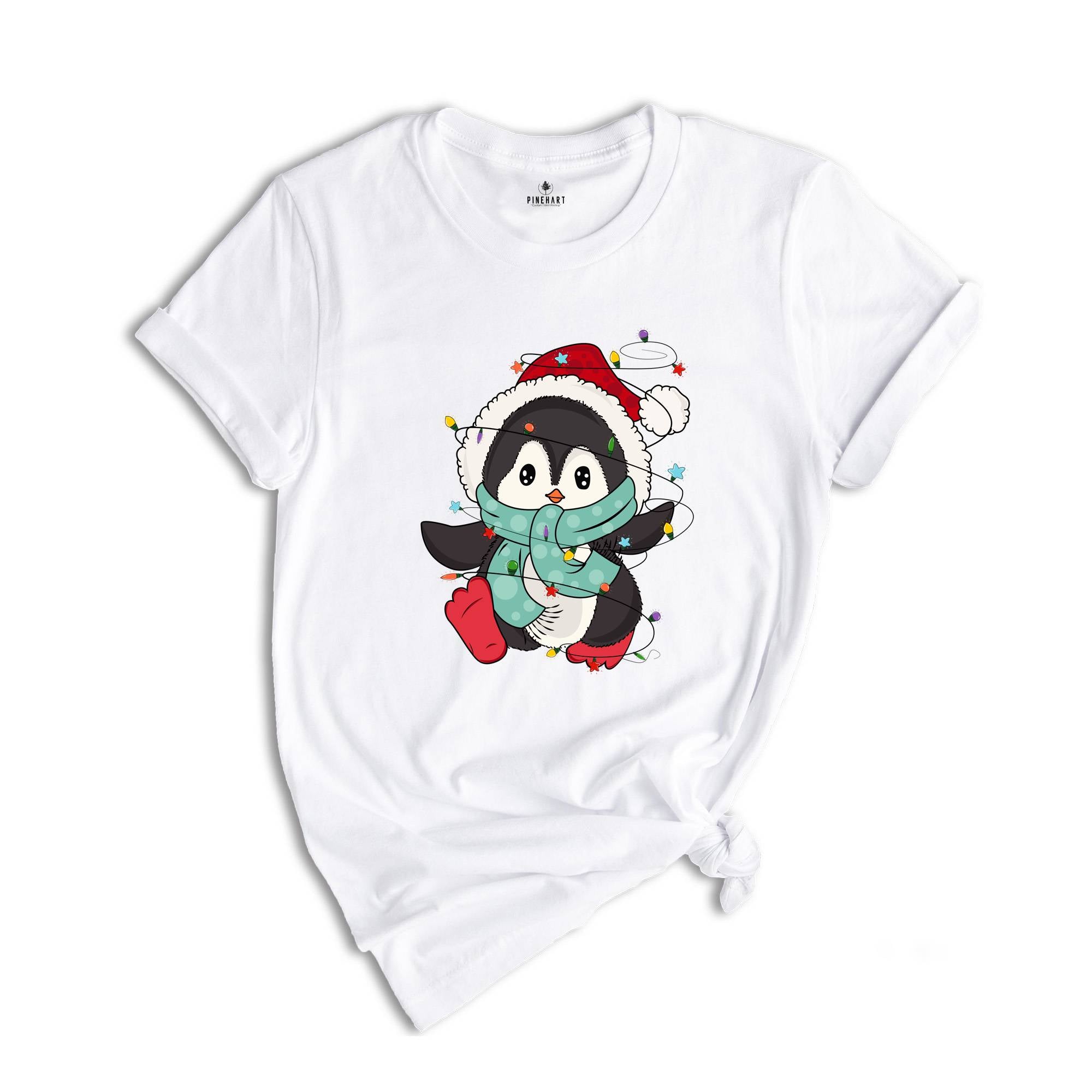 Penguin Christmas T-Shirt, Cute Penguin Shirt, Penguin Lover Tee, Funny Penguin Costume, Penguin Lover Gift, Xmas Pajamas