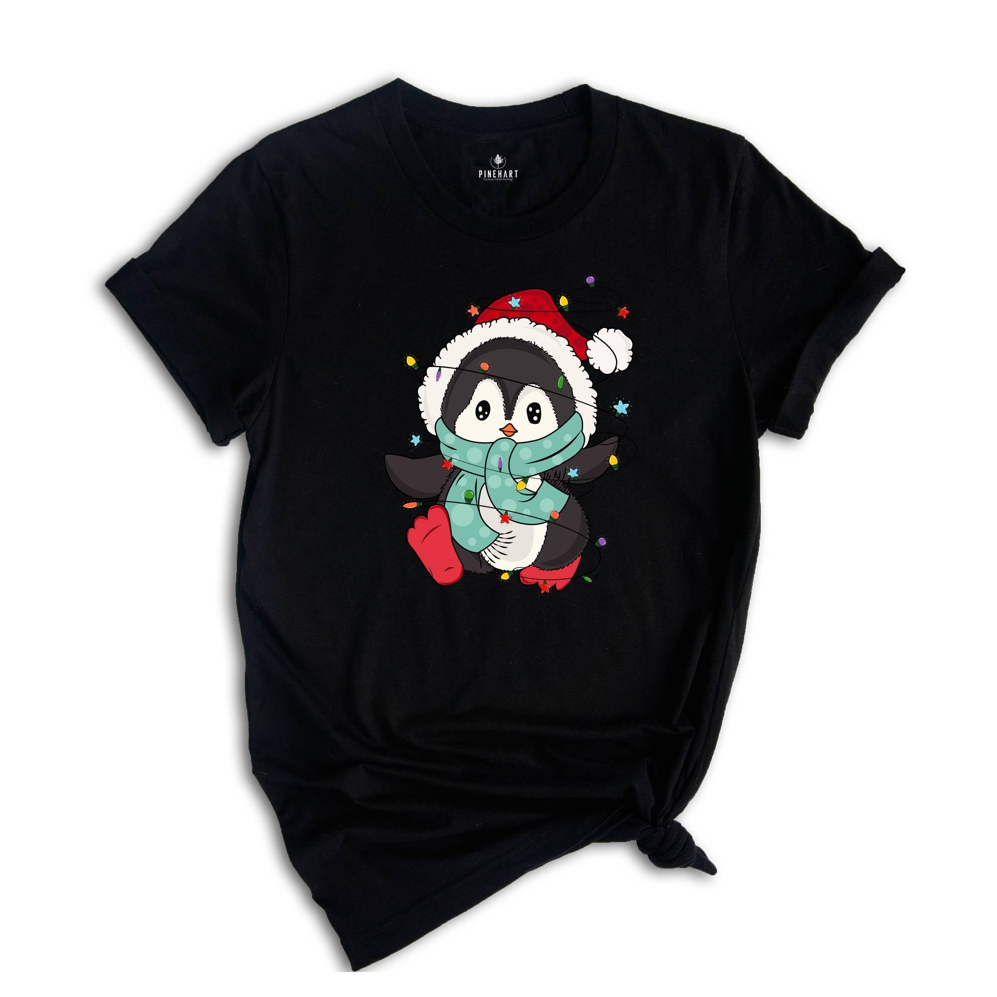 Penguin Christmas T-Shirt, Cute Penguin Shirt, Penguin Lover Tee, Funny Penguin Costume, Penguin Lover Gift, Xmas Pajamas