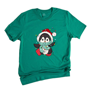 Penguin Christmas T-Shirt, Cute Penguin Shirt, Penguin Lover Tee, Funny Penguin Costume, Penguin Lover Gift, Xmas Pajamas