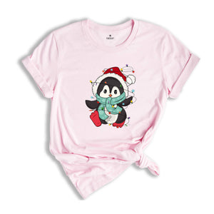 Penguin Christmas T-Shirt, Cute Penguin Shirt, Penguin Lover Tee, Funny Penguin Costume, Penguin Lover Gift, Xmas Pajamas