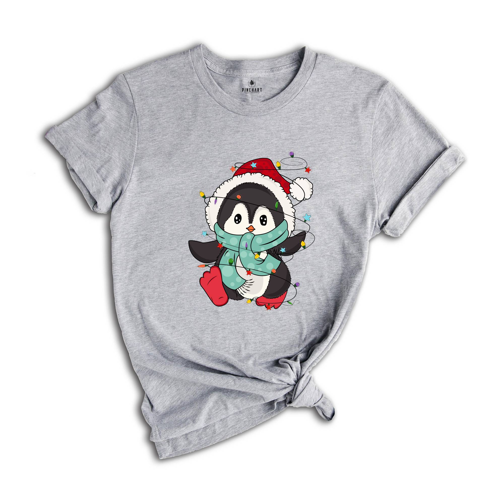 Penguin Christmas T-Shirt, Cute Penguin Shirt, Penguin Lover Tee, Funny Penguin Costume, Penguin Lover Gift, Xmas Pajamas