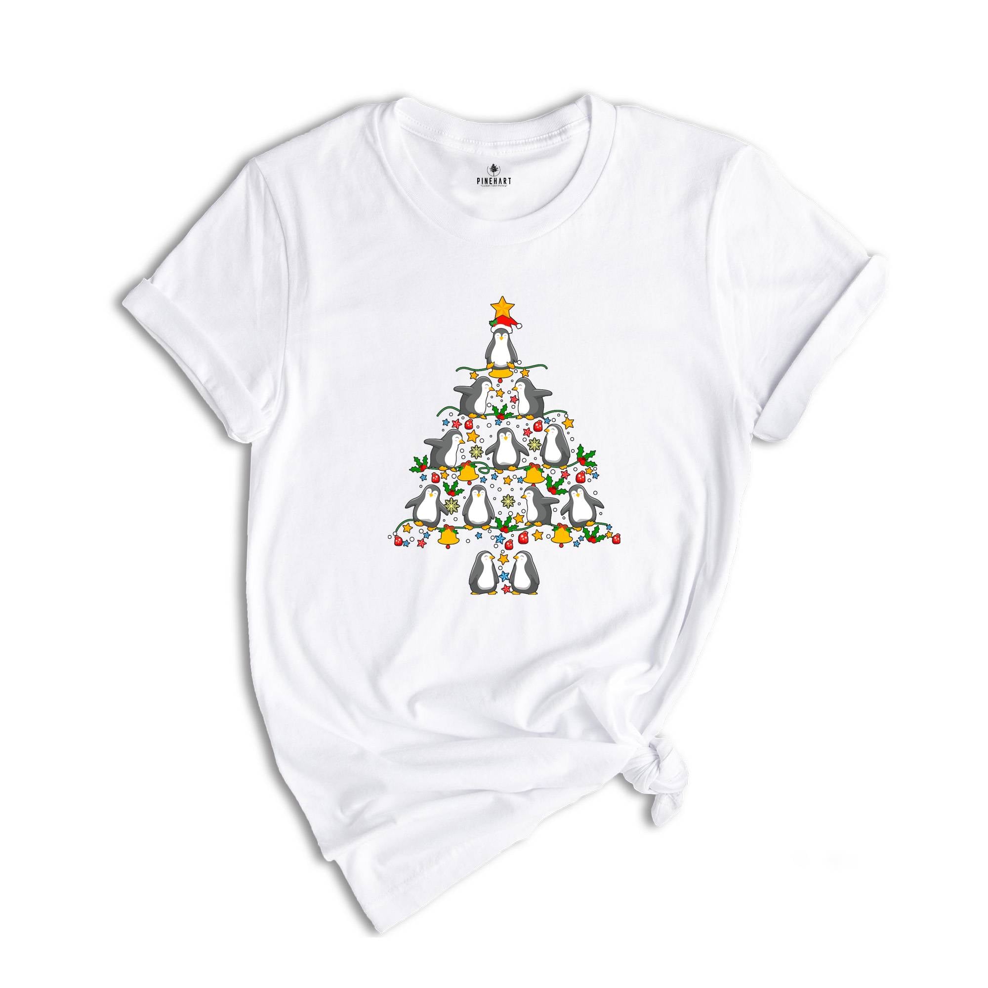 Penguin Christmas Tree Shirt, Christmas Penguin T-Shirt, Christmas Kids Shirt, Funny Christmas Tee, Christmas Gift, Christmas Animal