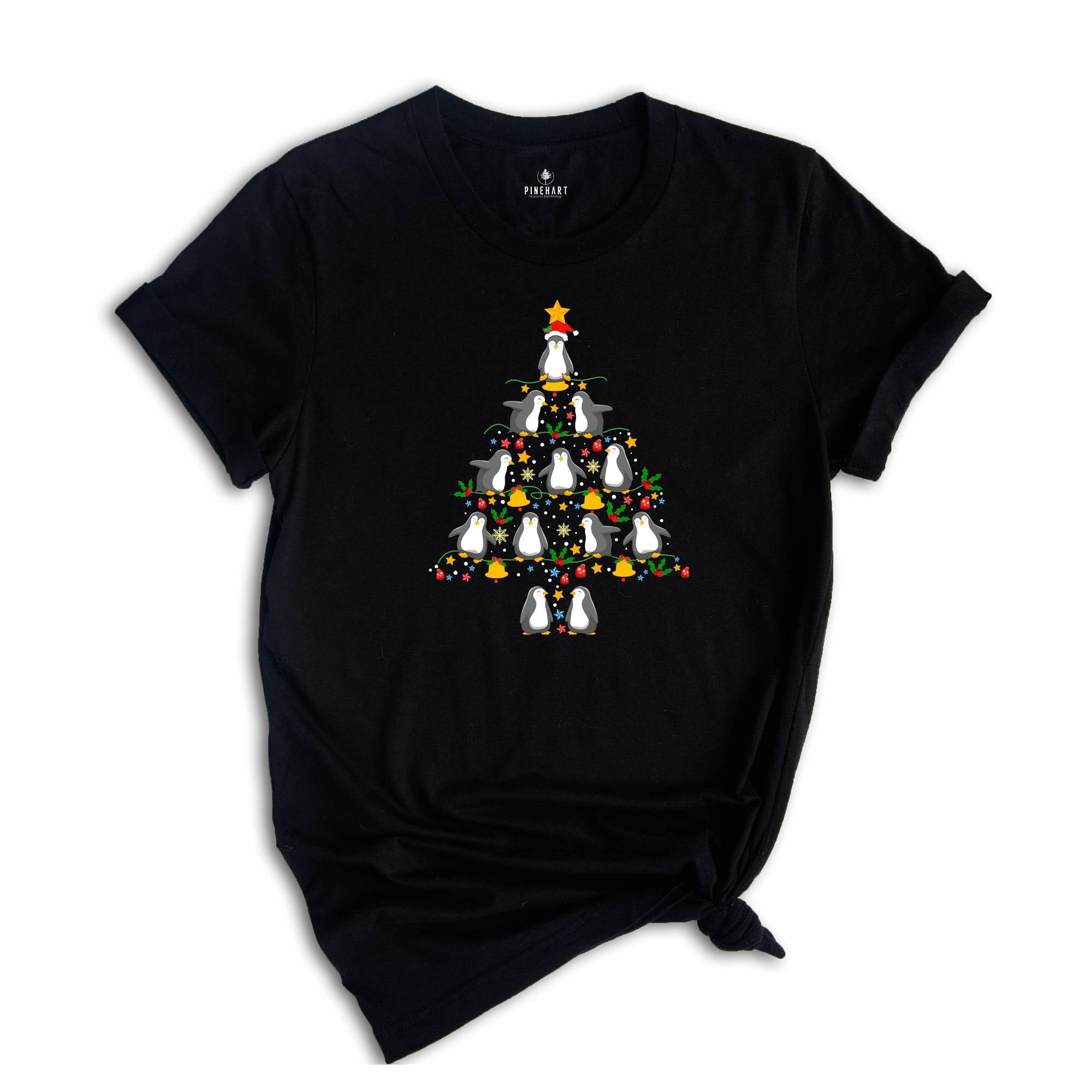 Penguin Christmas Tree Shirt, Christmas Penguin T-Shirt, Christmas Kids Shirt, Funny Christmas Tee, Christmas Gift, Christmas Animal