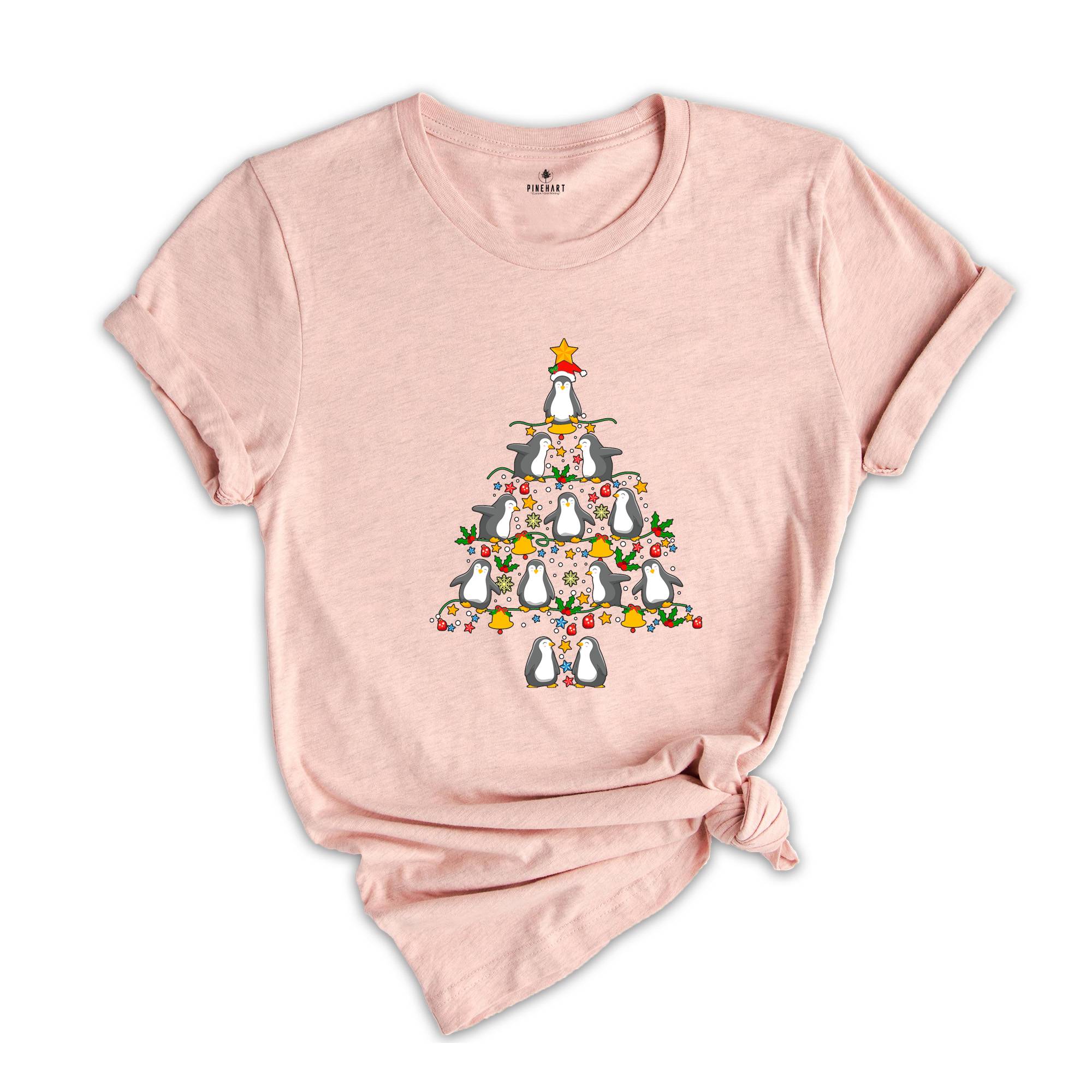 Penguin Christmas Tree Shirt, Christmas Penguin T-Shirt, Christmas Kids Shirt, Funny Christmas Tee, Christmas Gift, Christmas Animal