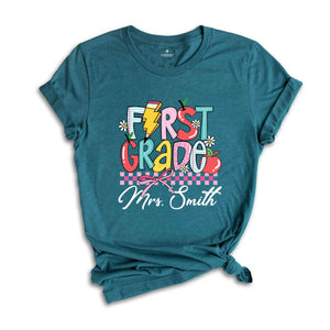 Personalized First Grade Teacher Shirt, First Grade Teacher Team Shirt, Gift For Teacher, Teacher Appreciation Shirt, Custom Grade Shirt