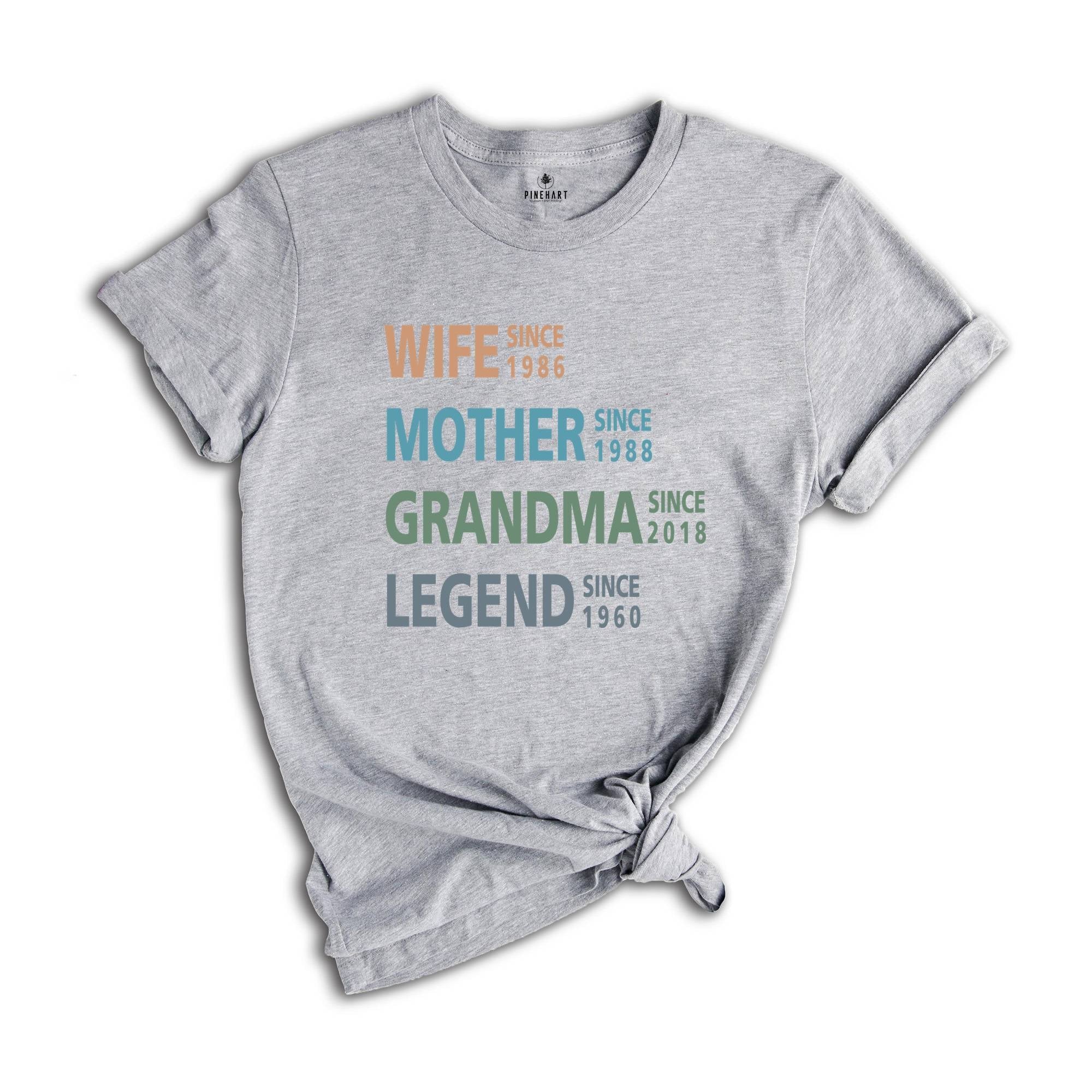 Personalized Mom Grandma Shirt, Mother's Day Shirt, Wife Mother Shirt, Custom Grandmother Shirt, Funny Mom Birthday Gift