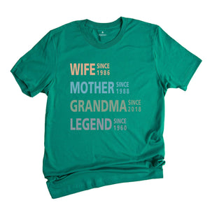 Personalized Mom Grandma Shirt, Mother's Day Shirt, Wife Mother Shirt, Custom Grandmother Shirt, Funny Mom Birthday Gift