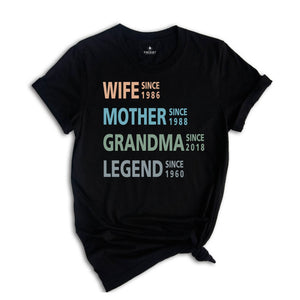 Personalized Mom Grandma Shirt, Mother's Day Shirt, Wife Mother Shirt, Custom Grandmother Shirt, Funny Mom Birthday Gift