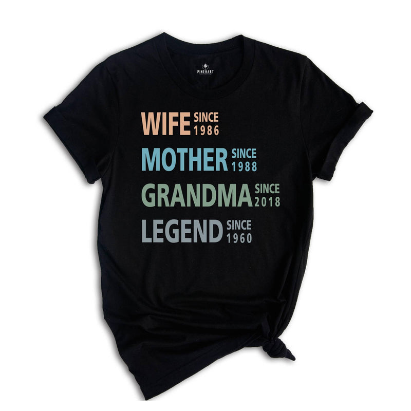 Personalized Mom Grandma Shirt, Mother's Day Shirt, Wife Mother Shirt, Custom Grandmother Shirt, Funny Mom Birthday Gift