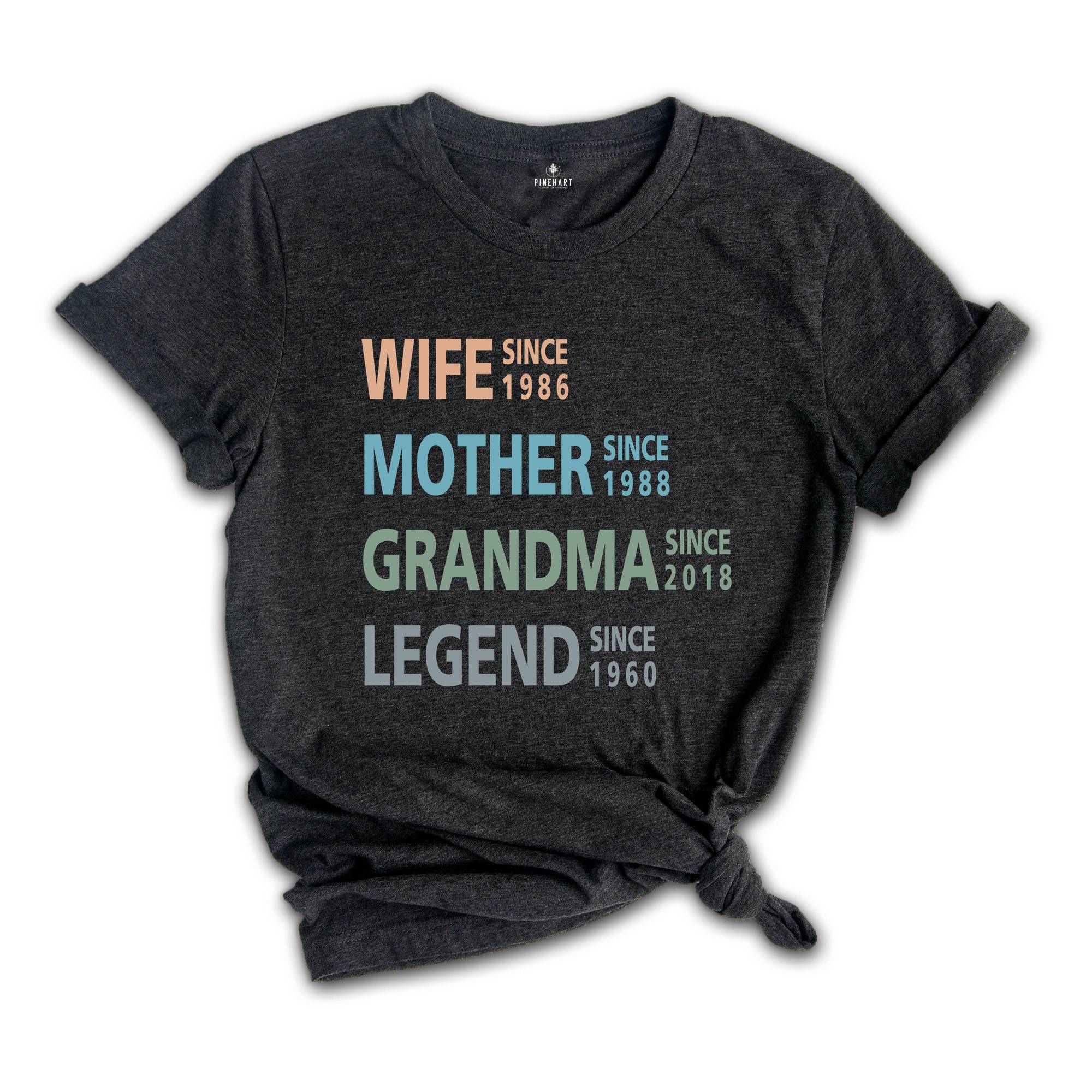 Personalized Mom Grandma Shirt, Mother's Day Shirt, Wife Mother Shirt, Custom Grandmother Shirt, Funny Mom Birthday Gift