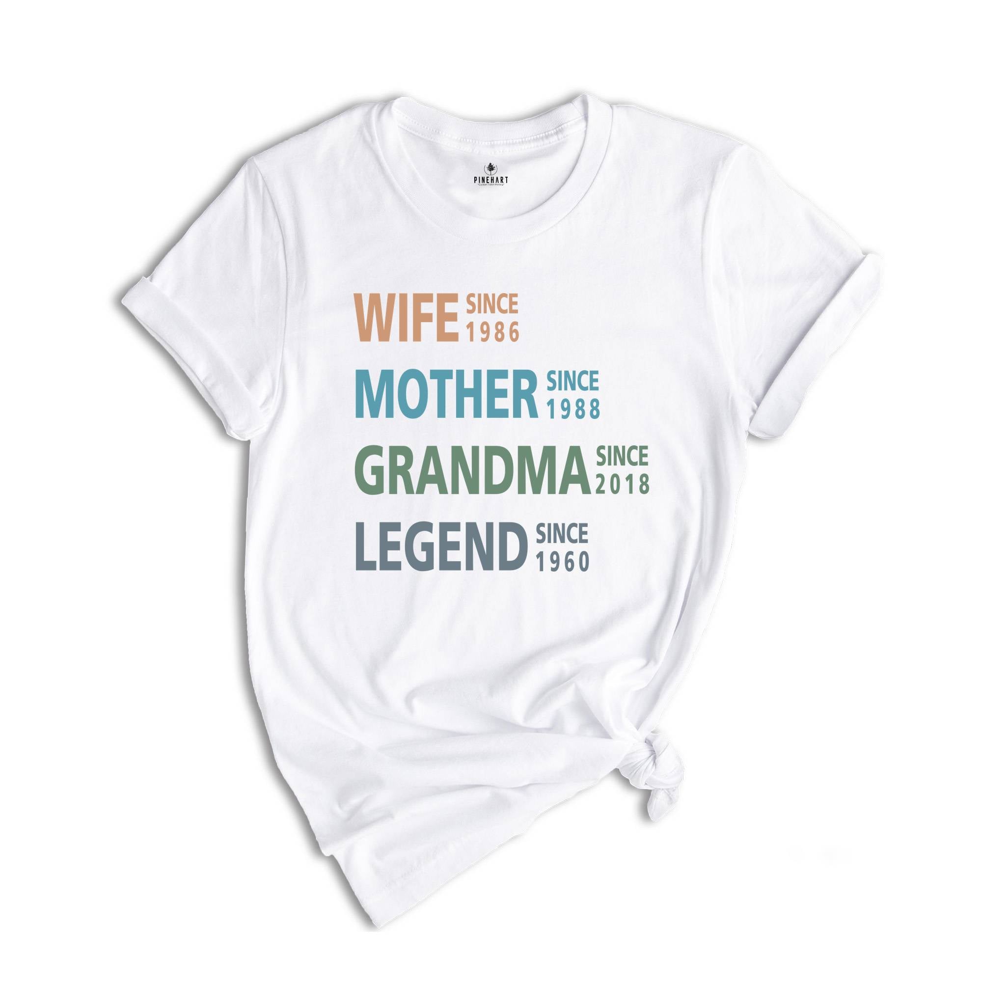 Personalized Mom Grandma Shirt, Mother's Day Shirt, Wife Mother Shirt, Custom Grandmother Shirt, Funny Mom Birthday Gift