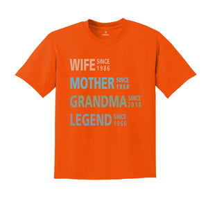 Personalized Mom Grandma Shirt, Mother's Day Shirt, Wife Mother Shirt, Custom Grandmother Shirt, Funny Mom Birthday Gift