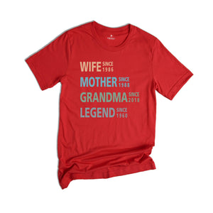 Personalized Mom Grandma Shirt, Mother's Day Shirt, Wife Mother Shirt, Custom Grandmother Shirt, Funny Mom Birthday Gift
