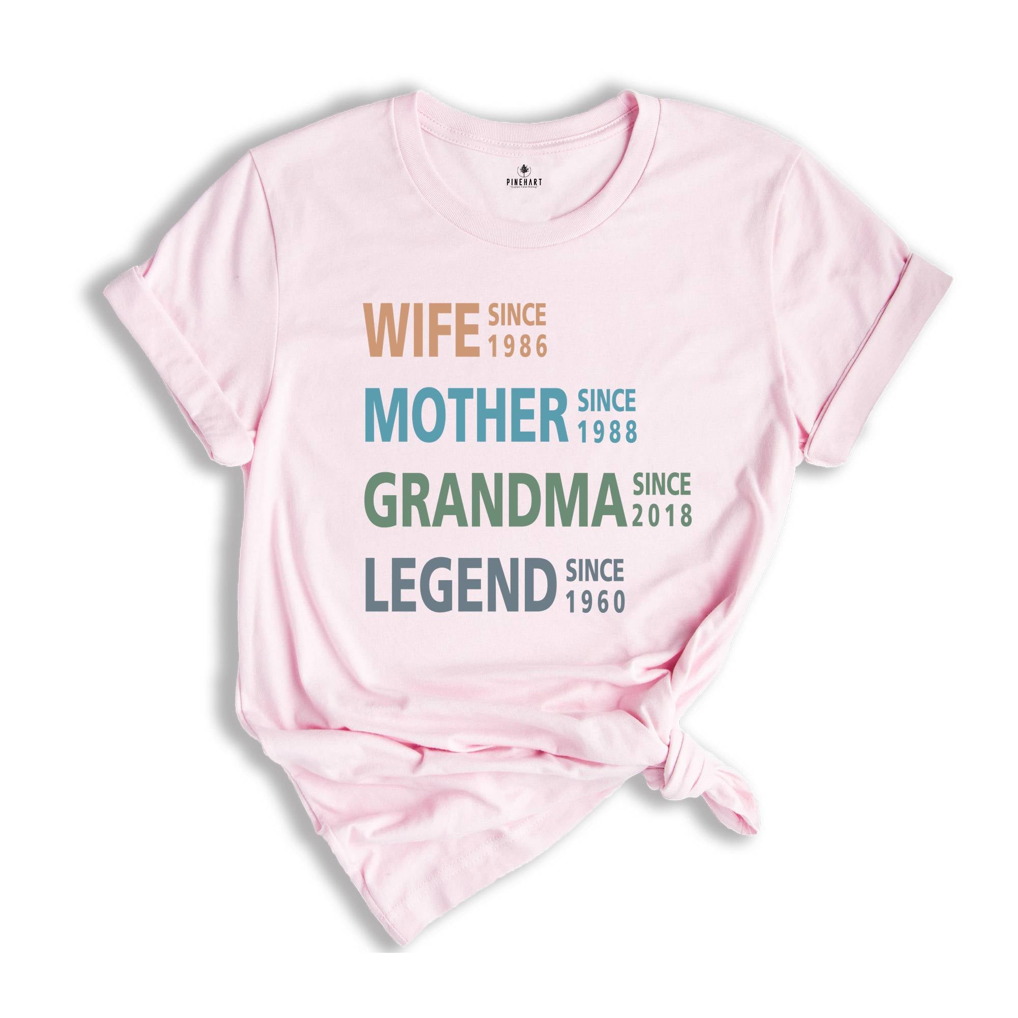 Personalized Mom Grandma Shirt, Mother's Day Shirt, Wife Mother Shirt, Custom Grandmother Shirt, Funny Mom Birthday Gift