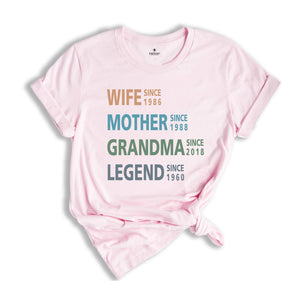Personalized Mom Grandma Shirt, Mother's Day Shirt, Wife Mother Shirt, Custom Grandmother Shirt, Funny Mom Birthday Gift