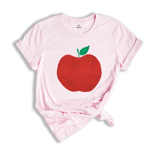 Personalized Name Apple Shirt, Apple Clipart Shirt, Custom Name Shirt, Gift For Girlfriend, Women Personalized Shirt