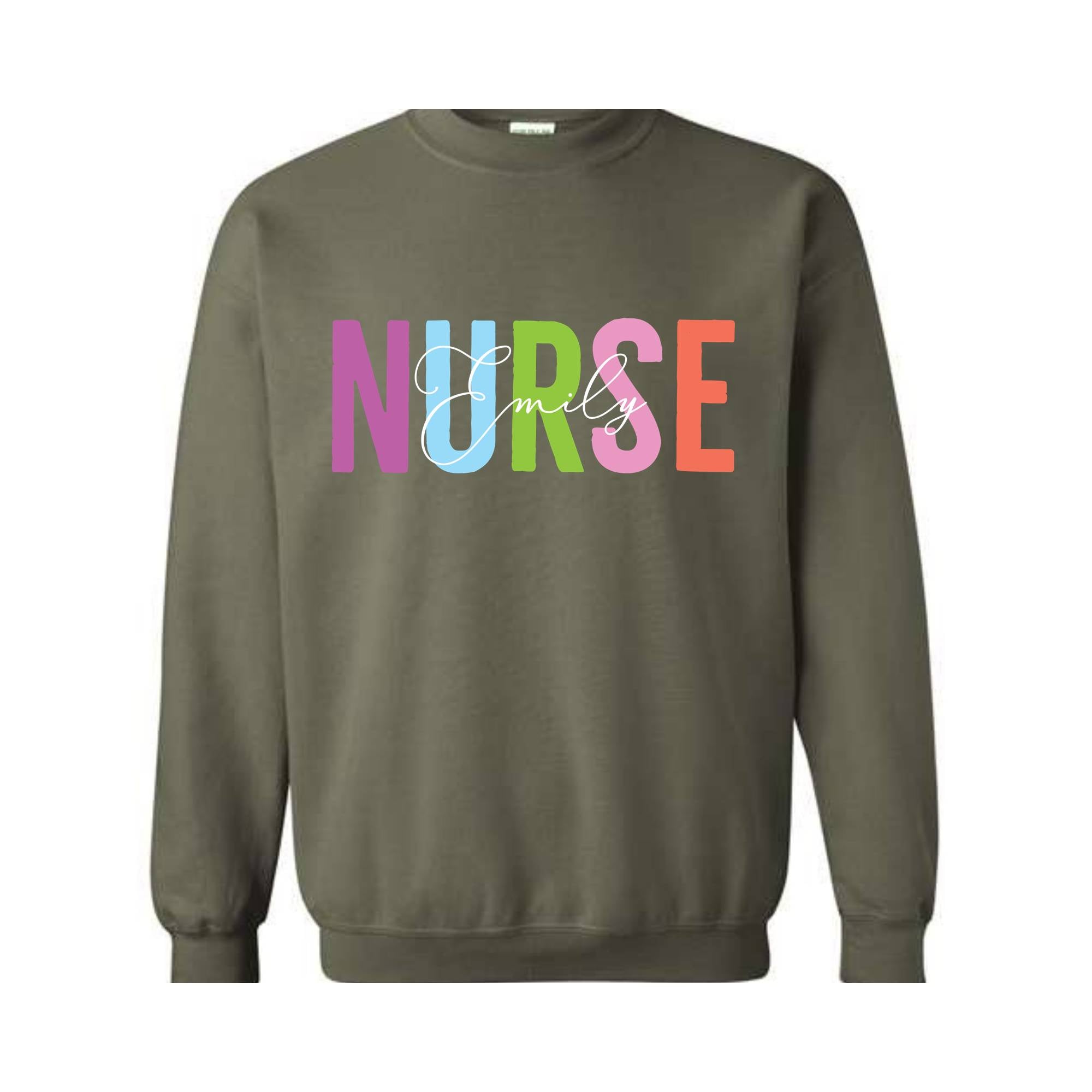 Personalized Nurse Sweatshirt, Custom Nurse Sweater, Nurse Gift, Nurse Appreciation Sweatshirt, RN Nurse Sweatshirt