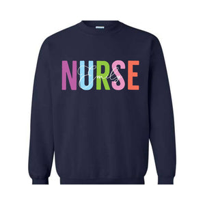 Personalized Nurse Sweatshirt, Custom Nurse Sweater, Nurse Gift, Nurse Appreciation Sweatshirt, RN Nurse Sweatshirt