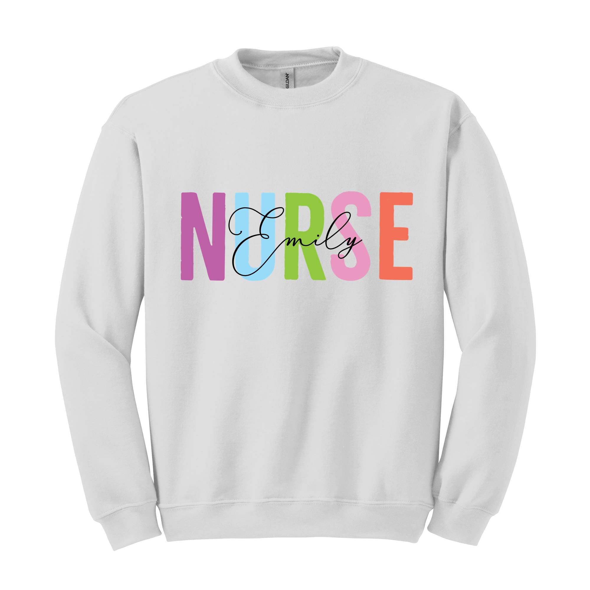 Personalized Nurse Sweatshirt, Custom Nurse Sweater, Nurse Gift, Nurse Appreciation Sweatshirt, RN Nurse Sweatshirt