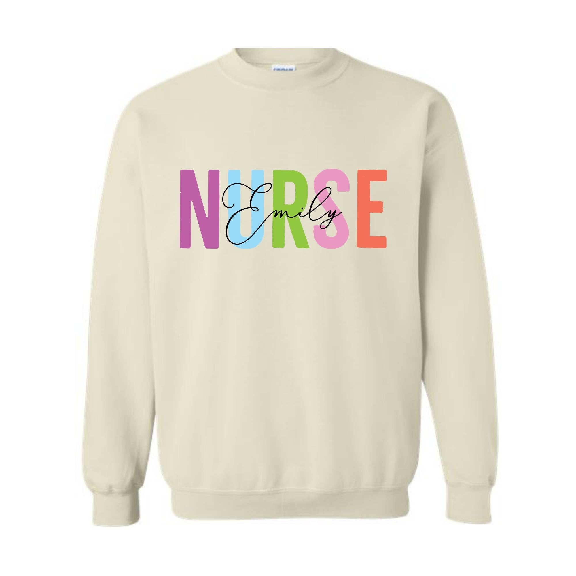 Personalized Nurse Sweatshirt, Custom Nurse Sweater, Nurse Gift, Nurse Appreciation Sweatshirt, RN Nurse Sweatshirt