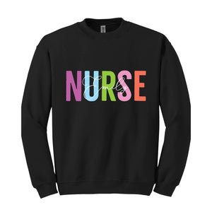 Personalized Nurse Sweatshirt, Custom Nurse Sweater, Nurse Gift, Nurse Appreciation Sweatshirt, RN Nurse Sweatshirt