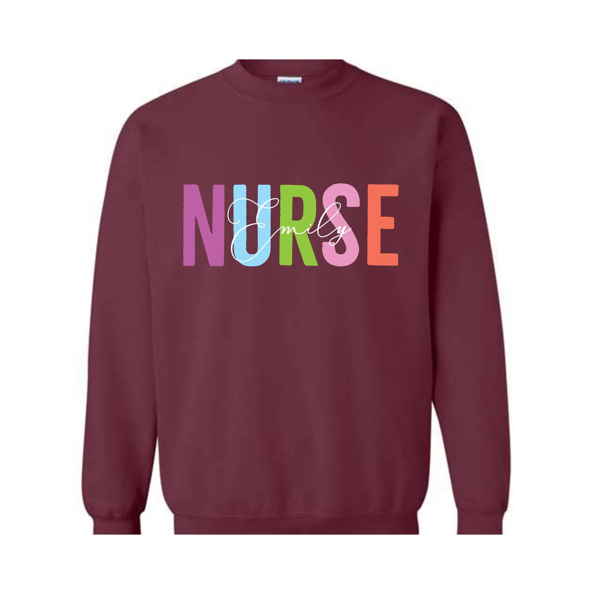 Personalized Nurse Sweatshirt, Custom Nurse Sweater, Nurse Gift, Nurse Appreciation Sweatshirt, RN Nurse Sweatshirt