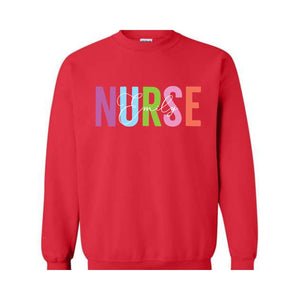 Personalized Nurse Sweatshirt, Custom Nurse Sweater, Nurse Gift, Nurse Appreciation Sweatshirt, RN Nurse Sweatshirt