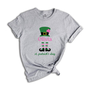 Personalized St. Patrick's Day Shirt, Cute Mom Shirt, Funny Patrick Day Party Tee, Custom Drinking Shirt, Mom Shirt, Custom Name Shirt