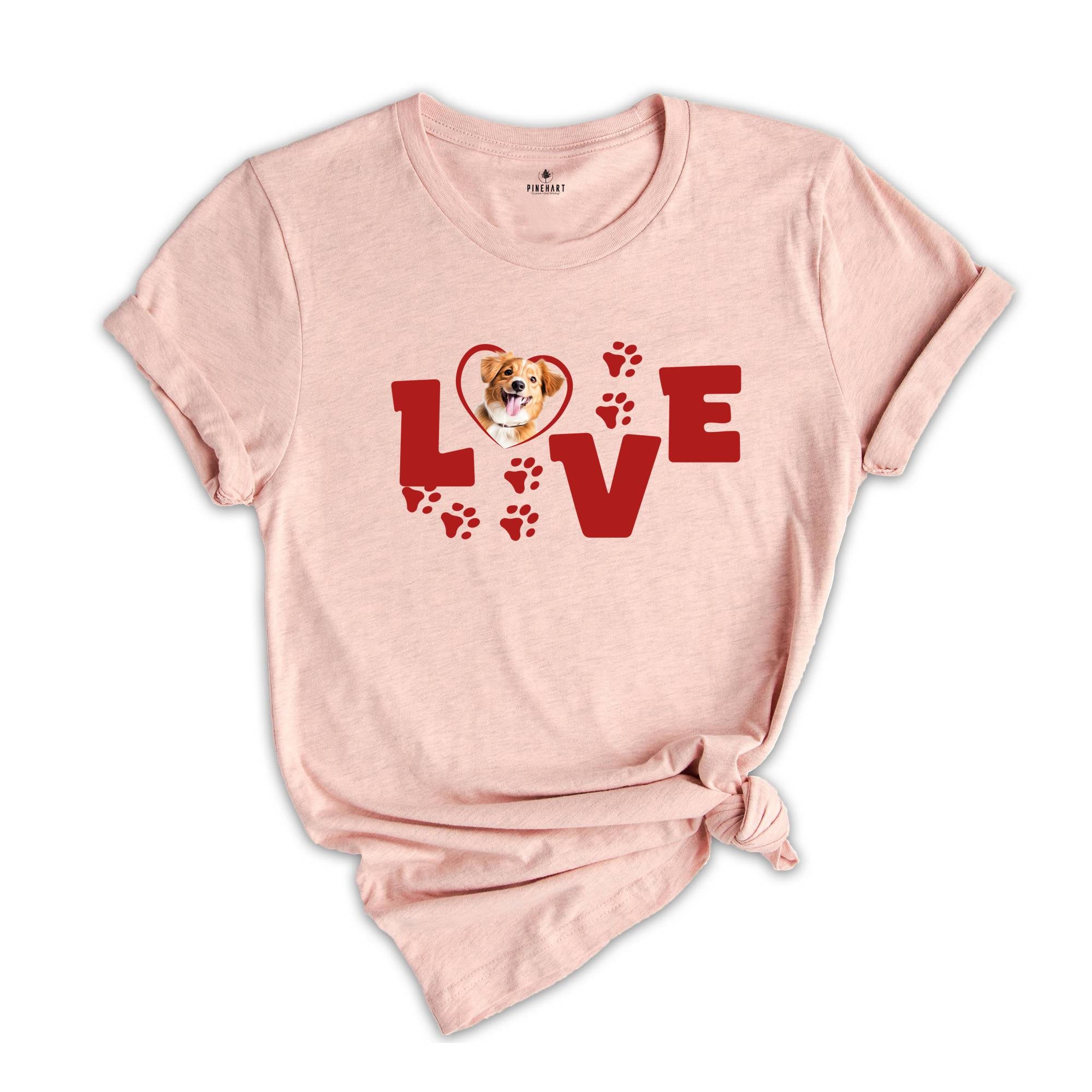 Personalized Valentine Dog Shirt, Custom Valentine Dog Shirt, Personalized Valentines Tees, Custom Pet Gifts, Custom Pet Shirt, love Shirt