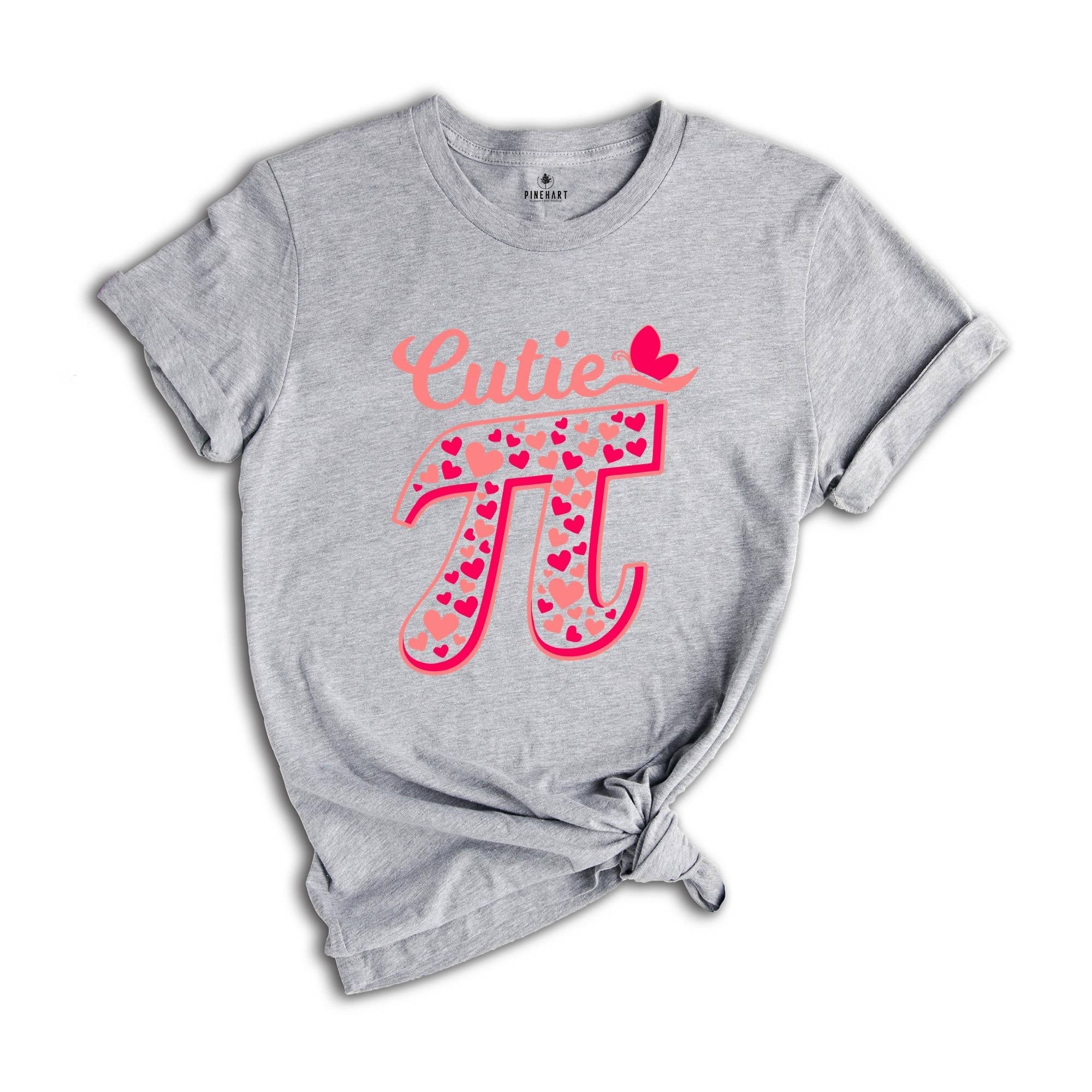 Pi Valentines Day Shirt, Pi Number Shirt, Cutie Pi T-Shirt, Gift For Math Teacher, Math Lover Tee, Valentines Day Gift