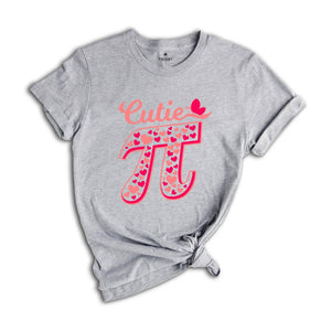 Pi Valentines Day Shirt, Pi Number Shirt, Cutie Pi T-Shirt, Gift For Math Teacher, Math Lover Tee, Valentines Day Gift